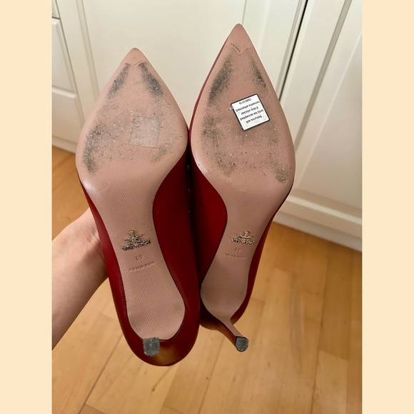 Prada Maroon Leather Pumps EU 41 - Picture 2 of 8